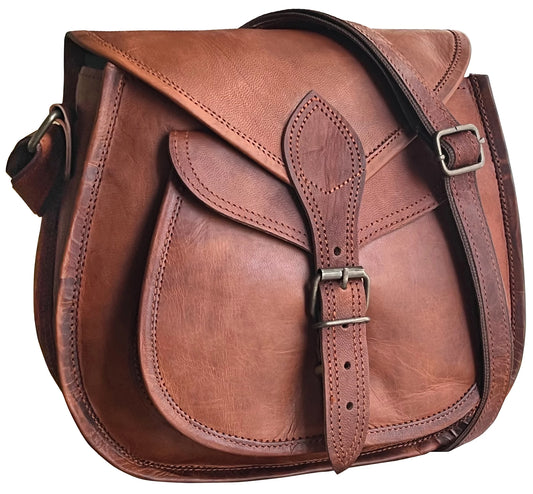 Stylish Vintage Leather Crossbody Sling Bag for Women - Perfect Travel Tote & Hobo Messenger Purse by