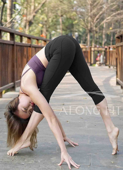 Women's Anti-Nail Leggings, Non-Transparent Yoga Pants with Phone Pockets, Tummy Control Full-Length and Capri Options