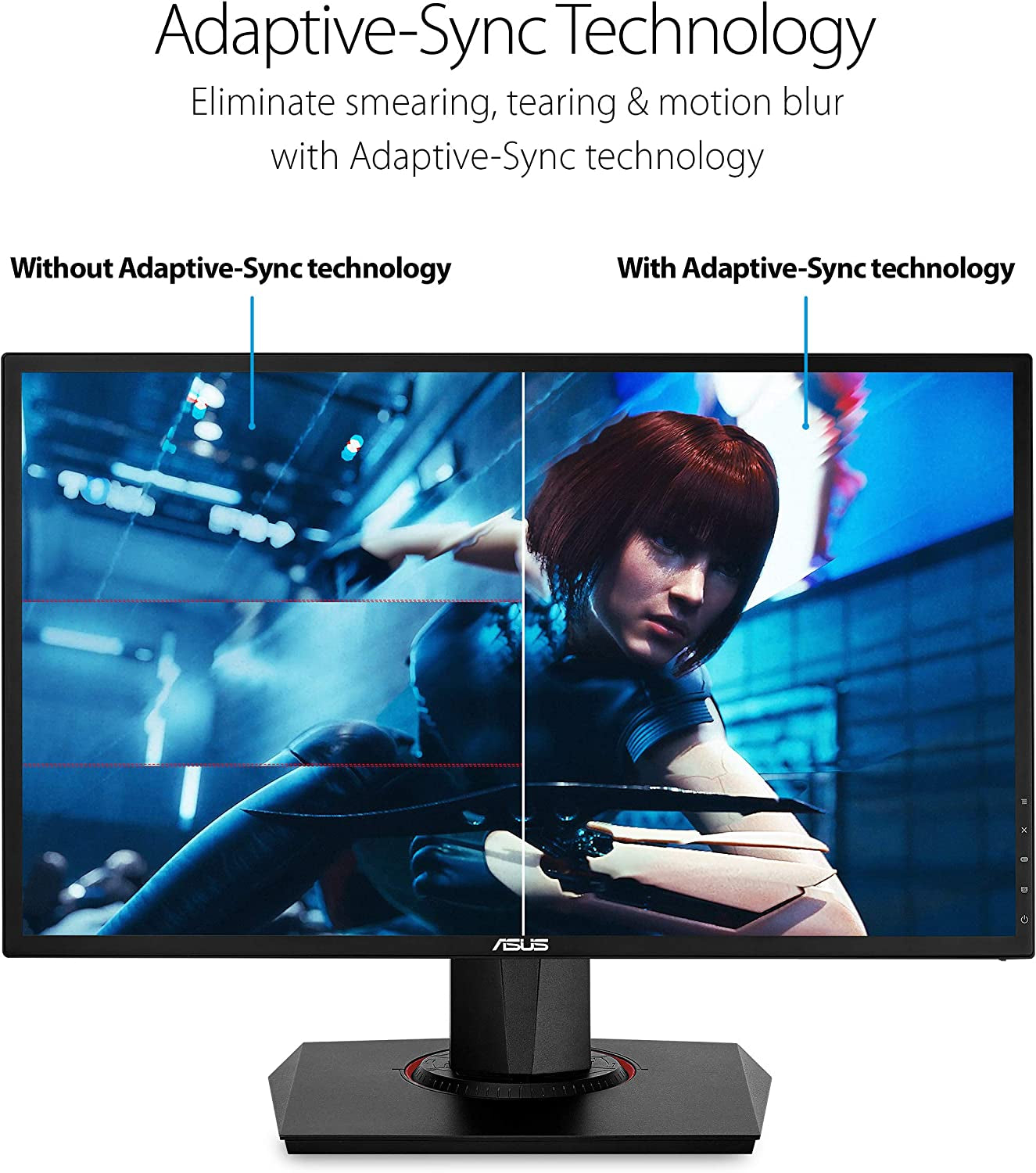 VG248QG 24-Inch G-SYNC Gaming Monitor, 165Hz, 1080P, 0.5ms Response Time, Eye Care Technology, DP, HDMI, DVI, Black
