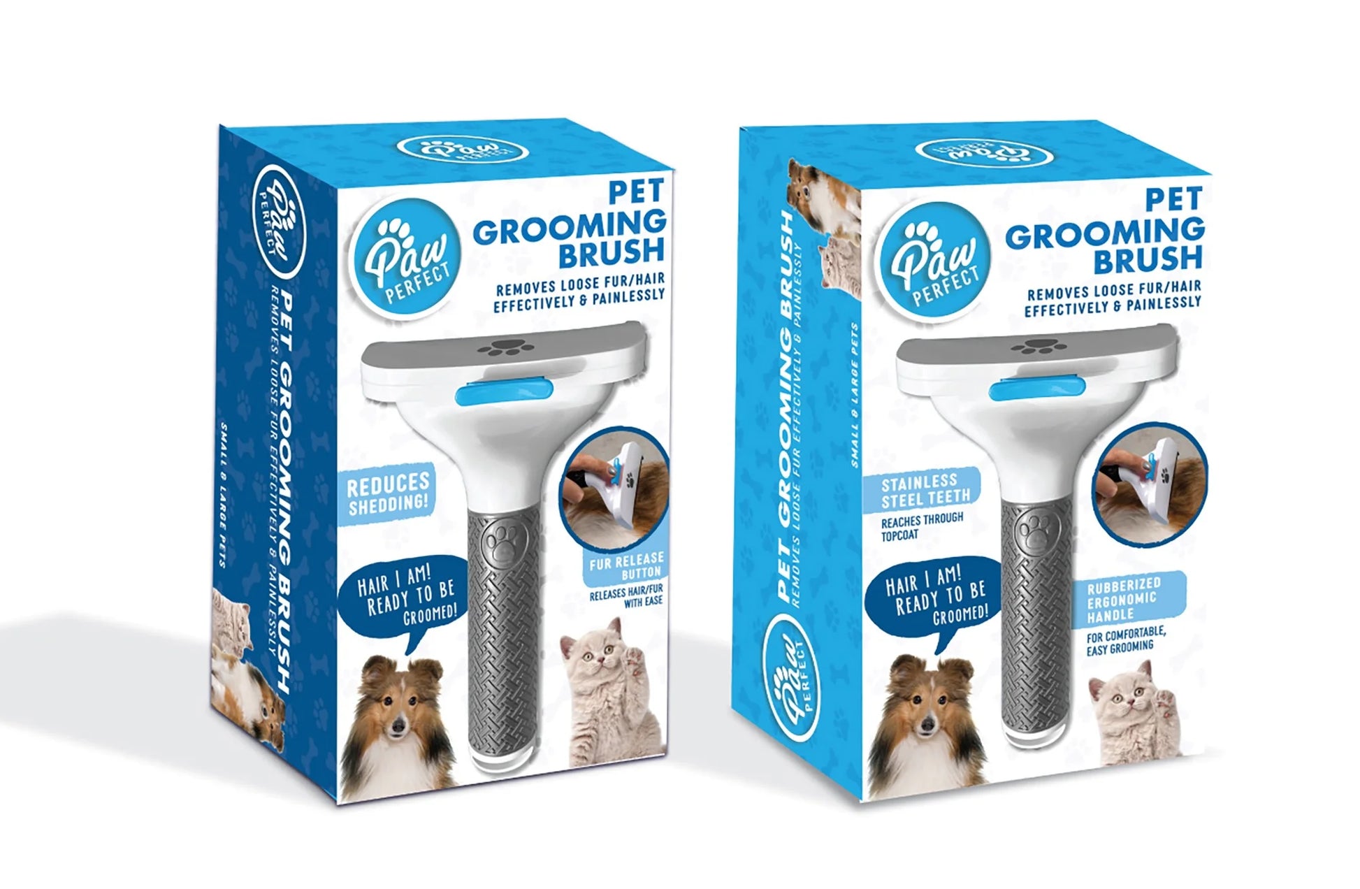 Self-Cleaning Pet Grooming Brush - Effortlessly Removes Loose Fur and Hair for Dogs and Cats