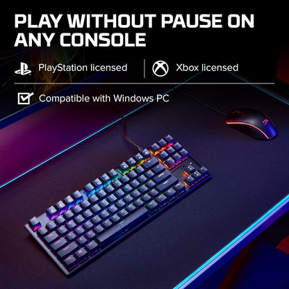 Alloy Origins Core Tenkeyless Mechanical Gaming Keyboard with RGB LED Backlighting, Customizable Software Controls, and Linear  Red Switches - Black