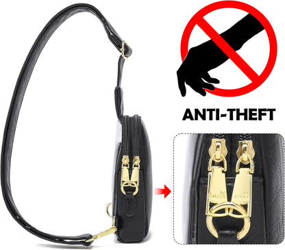 Women's Sling Bag with Touchscreen - Compact Crossbody Cell Phone Purse and Fanny Pack