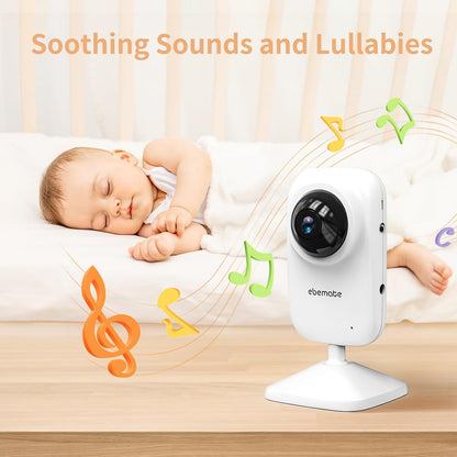 EBE28 Video Baby Monitor with 2.8" LCD Screen, Night Vision, Two-Way Audio, and 1200FT Range