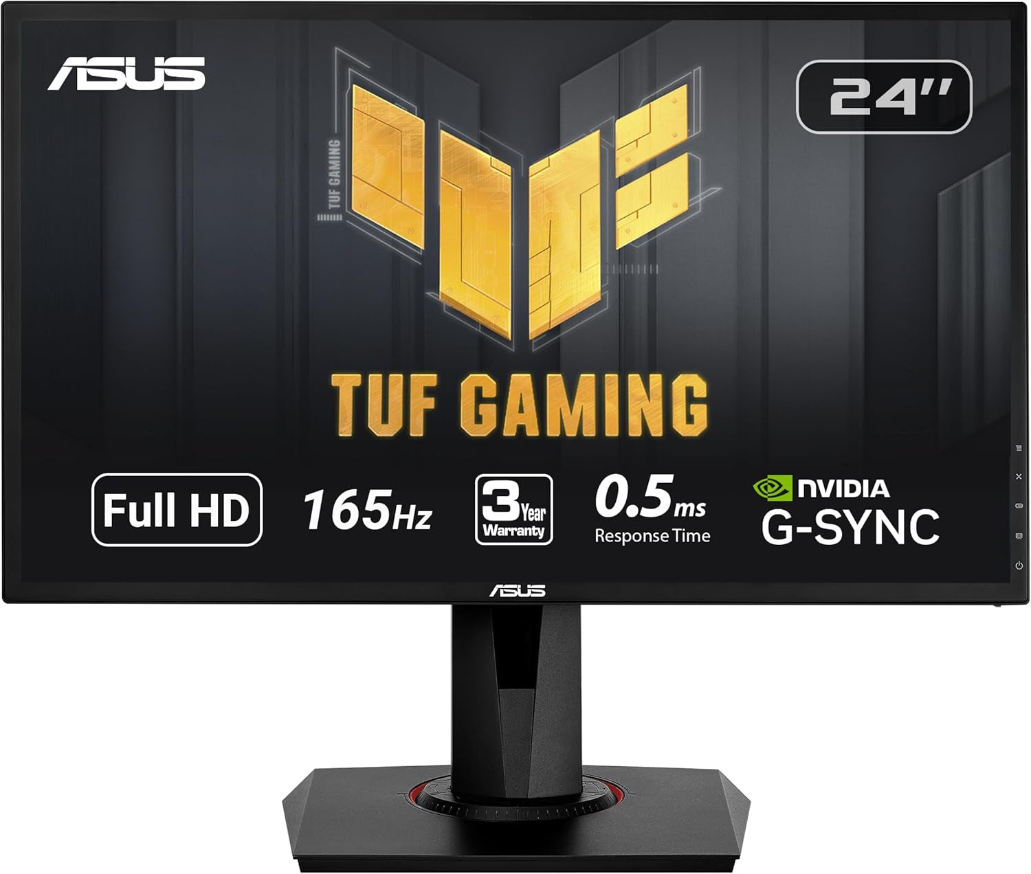 VG248QG 24-Inch G-SYNC Gaming Monitor, 165Hz, 1080P, 0.5ms Response Time, Eye Care Technology, DP, HDMI, DVI, Black