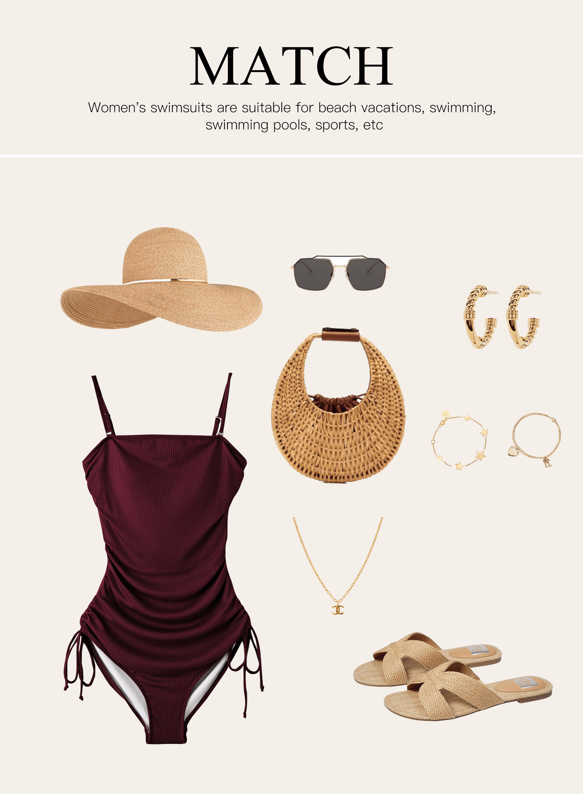 Women's Tummy Control One Piece Swimsuit - Stylish Ribbed Drawstring Bathing Suit with Ruched Square Neck - Brown, 2XL