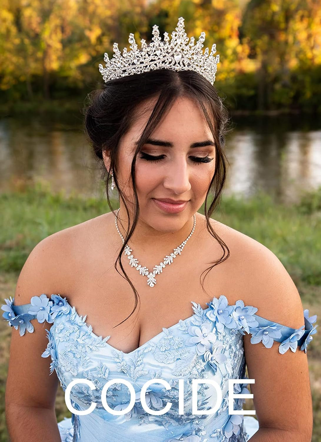 Silver Tiara and Crown for Women - Crystal Rhinestone Accessories for Bridal, Birthday, Prom, Halloween, and Costume Events