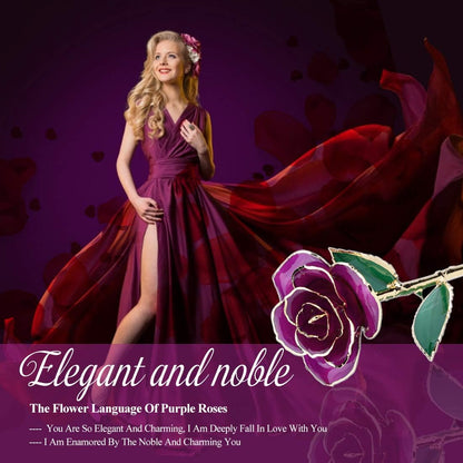 24K Gold-Plated Rose - Timeless Gift for Wife, Mother, Grandmother - Perfect for Anniversaries, Birthdays, and Weddings