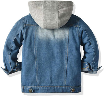 Children's Denim Jacket for Boys and Girls - Toddler Button-Down Jeans Outerwear