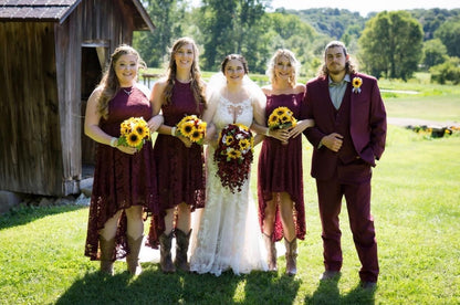 Women's Halter Lace Hi-Lo Cocktail Dress for Weddings and Formal Events