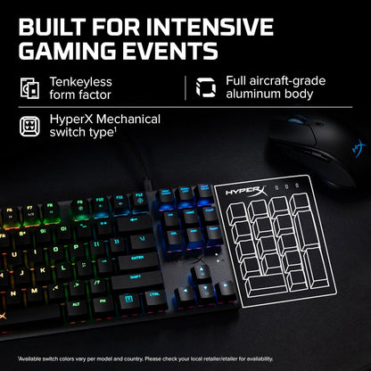 Alloy Origins Core Tenkeyless Mechanical Gaming Keyboard with RGB LED Backlighting, Customizable Software Controls, and Linear  Red Switches - Black