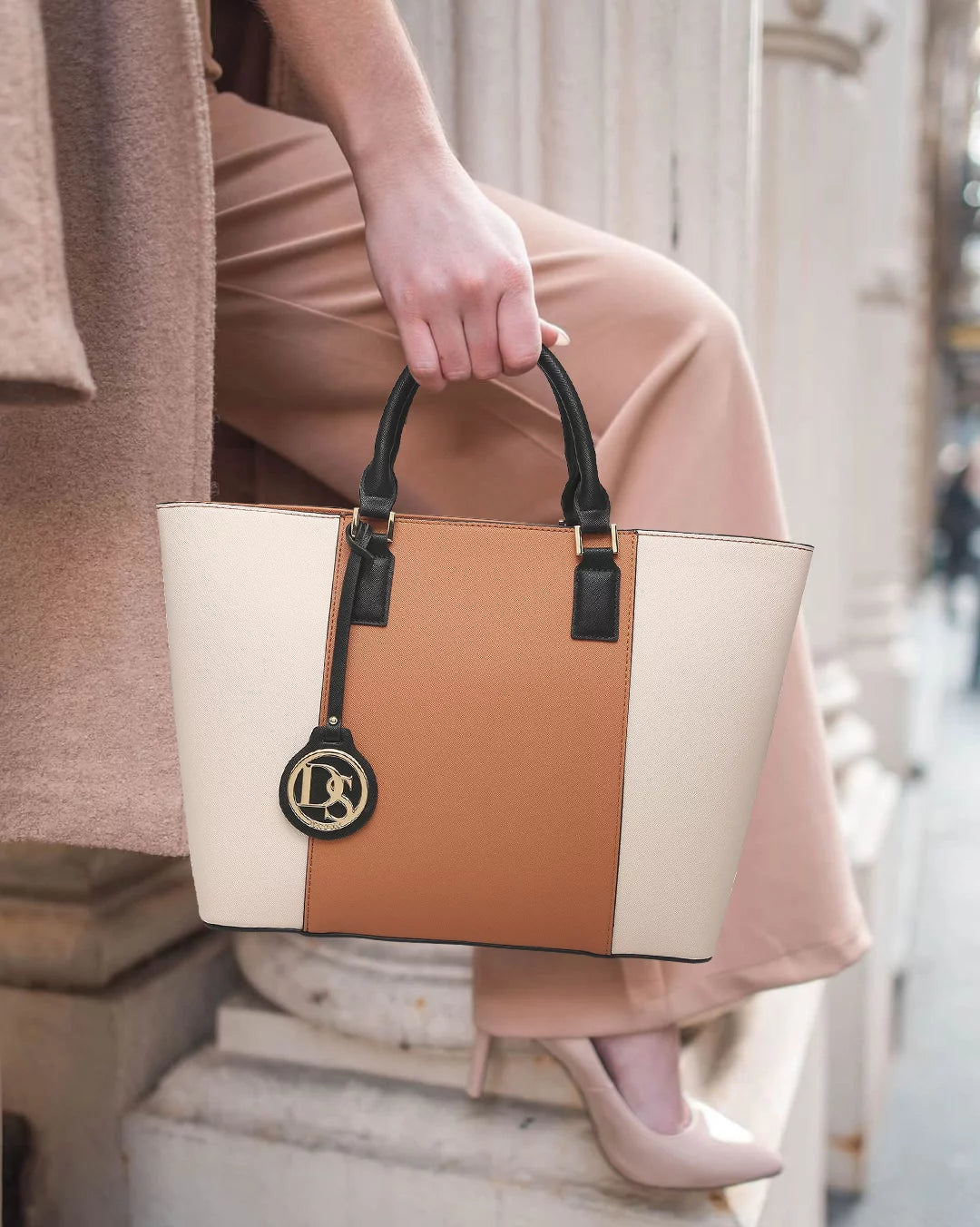 Women's Stylish Large Tote Shoulder Bag - Versatile Satchel for Work and Everyday Use