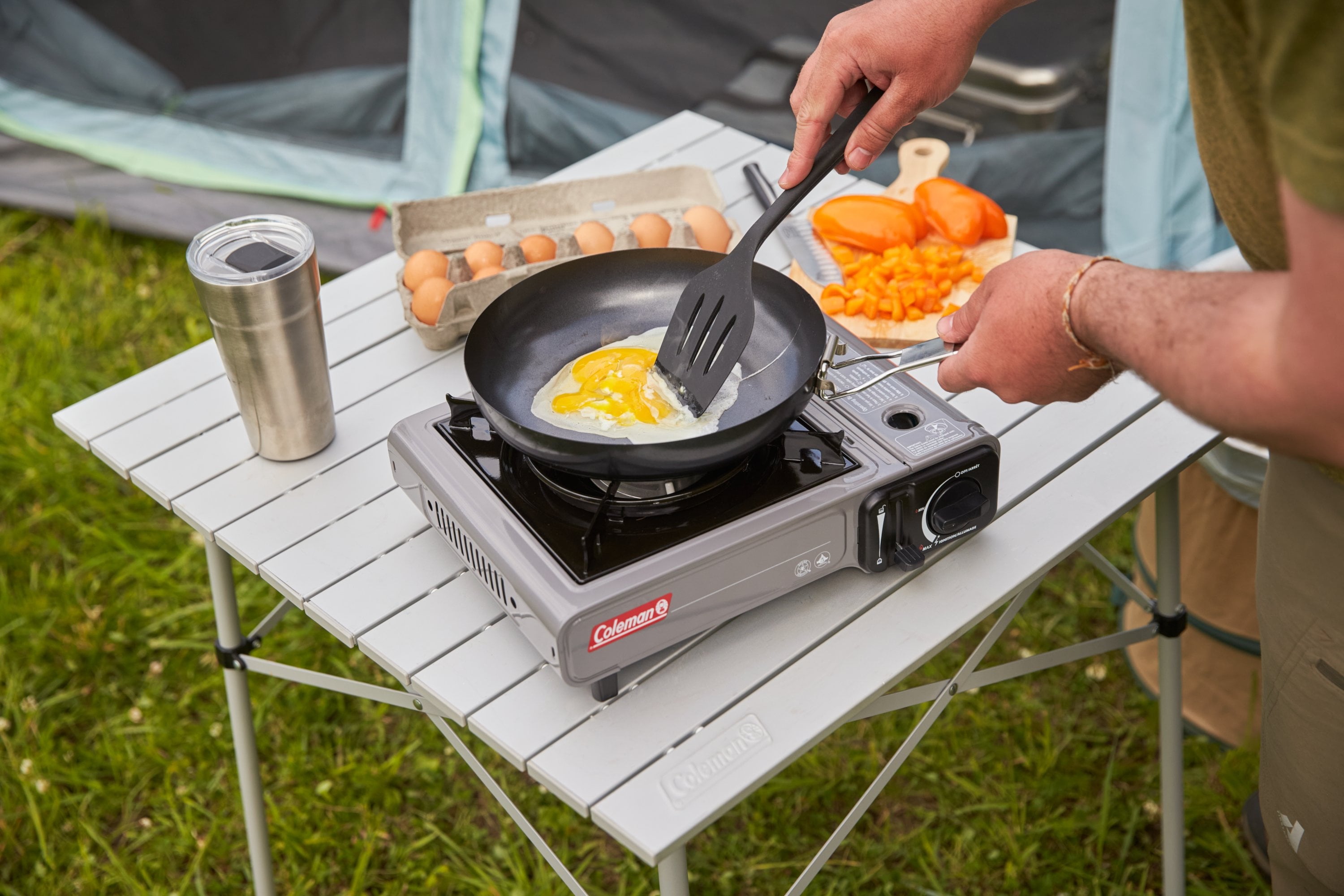 Portable Butane Camping Stove - 1 Burner, Compact & Lightweight for Outdoor Adventures - Gray