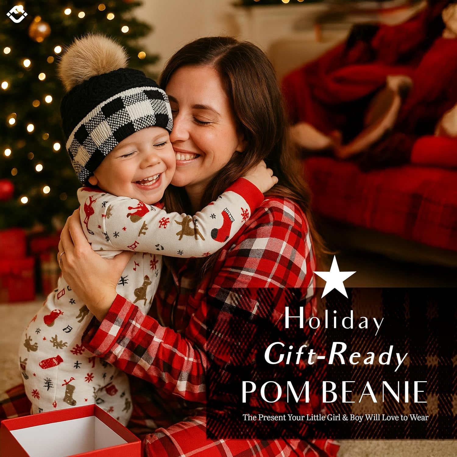 Cozy Toddler Cable Knit Pom Beanie - Warm Winter Hat for Children