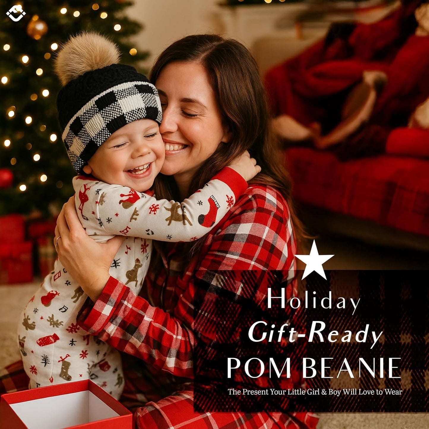 Cozy Toddler Cable Knit Pom Beanie - Warm Winter Hat for Children