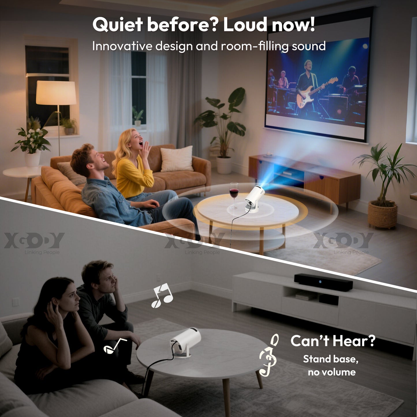 4K Mini Projector 12000 Lumen LED 1080P Wifi Bluetooth UHD Portable Home Theater