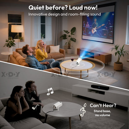 4K Mini Projector 12000 Lumen LED 1080P Wifi Bluetooth UHD Portable Home Theater