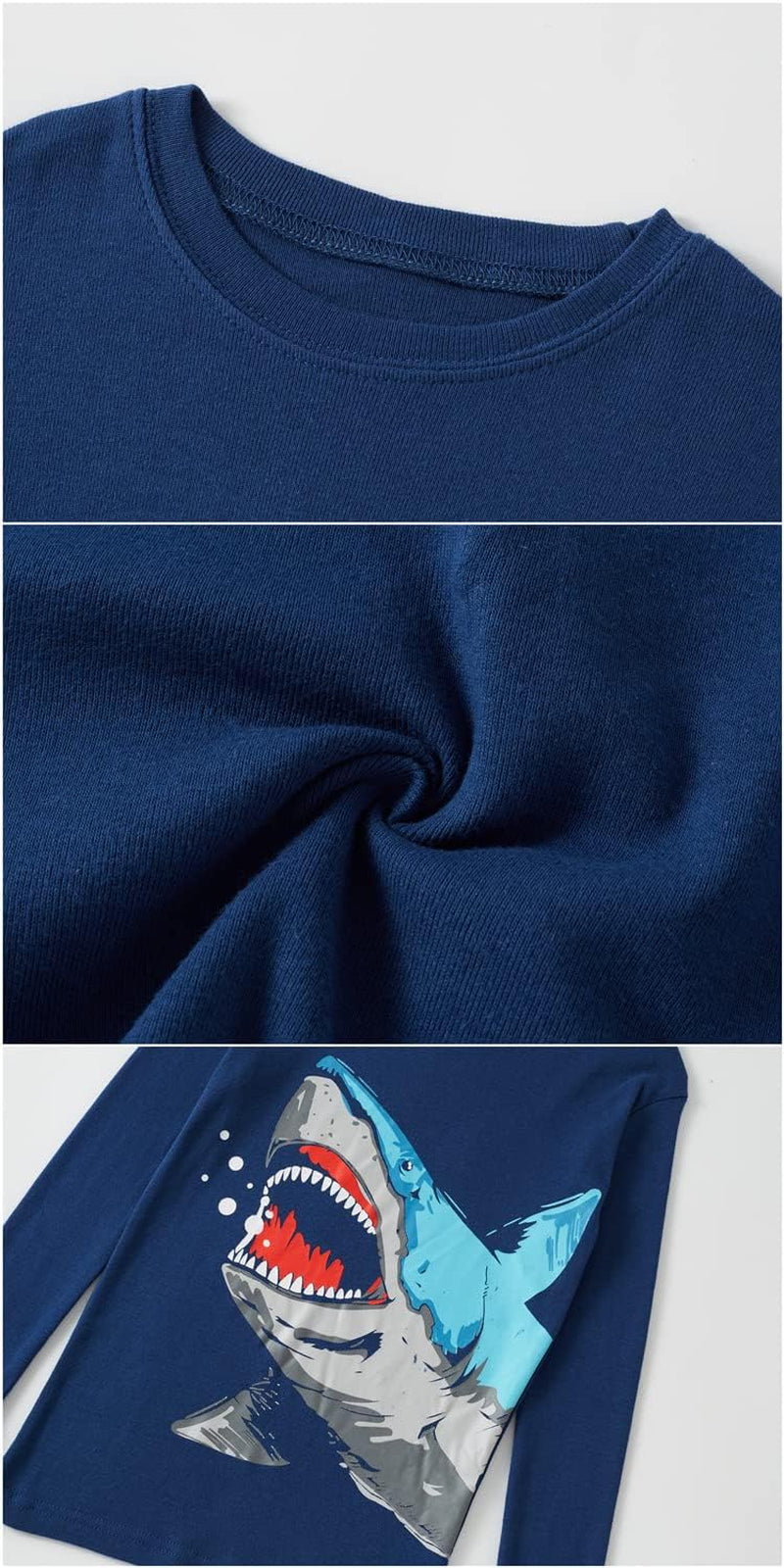 Little Boys Shark Pajamas Softest&Comfiest Pajamas 4 Piece Toddler Boys Pajamas Kid'S Sleepwear Size 6 Blue