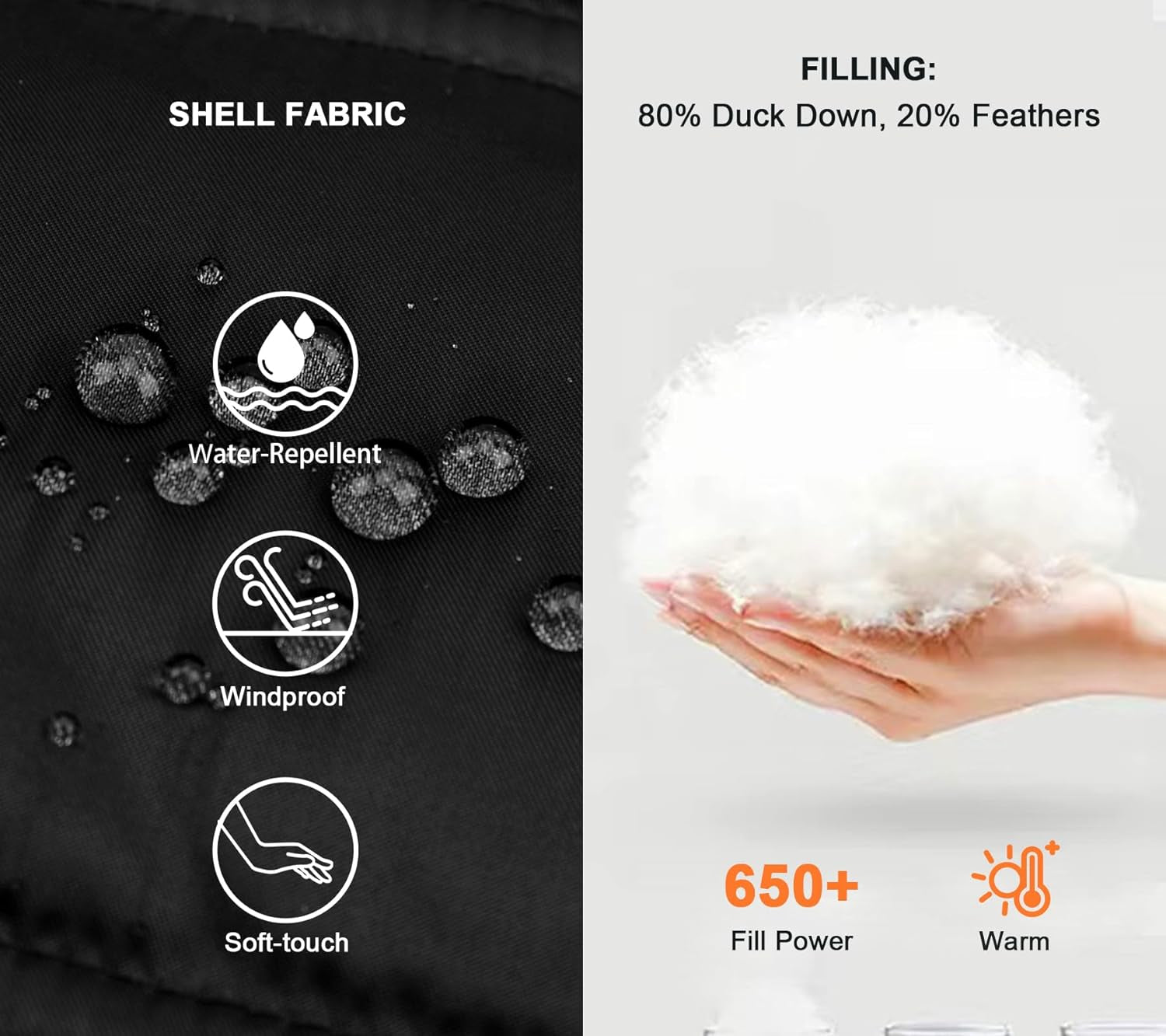 Women's Warm Hooded Puffer Jacket with Faux-Fur Trim for Winter