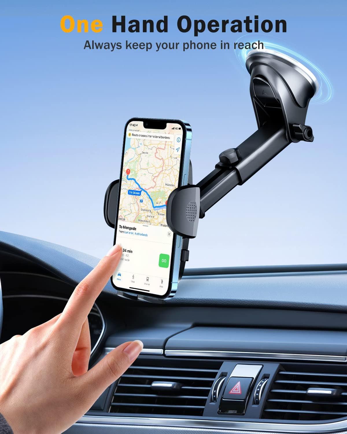 Soporte Para Telefono Con Parabrisas Para Automovil Succion Grado Militar Nueva